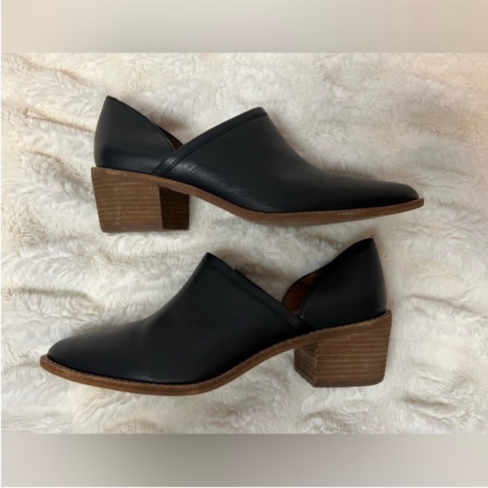 Madewell The Brady Black Leather Boho Lowcut Bootie, 9.5 - Picture 4 of 10